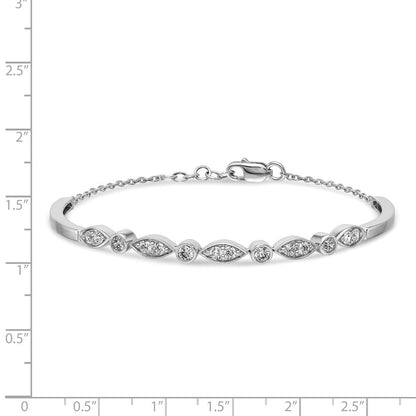 14K Gelbgold Armreif mit natürlichen Diamanten