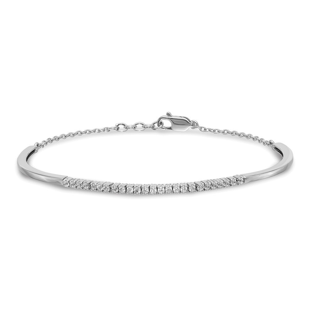 14K Weißgold 1/2 Ct. Im Labor Gezüchtet Diamant Vs/si+ G+ Armreif Armband