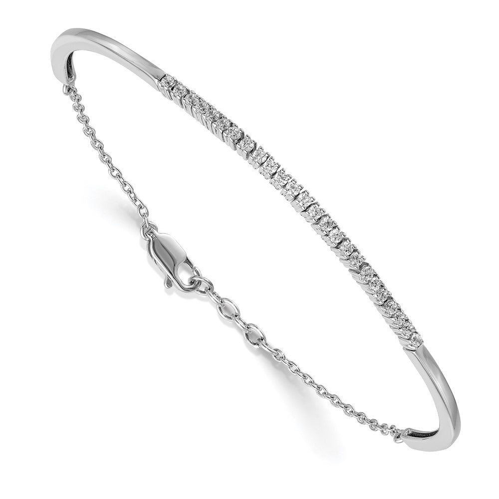 14K Weißgold 1/2 Ct. Im Labor Gezüchtet Diamant Vs/si+ G+ Armreif Armband