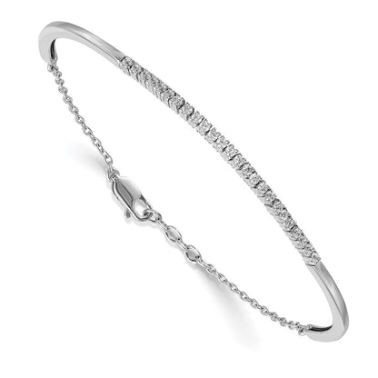 14K Weißgold 1/2 Ct. Im Labor Gezüchtet Diamant Vs/si+ G+ Armreif Armband