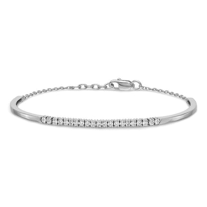 14K Weißgold 3/4 Ct. Im Labor Gezüchtet Diamant Vs/si+ G+ Armreif Armband