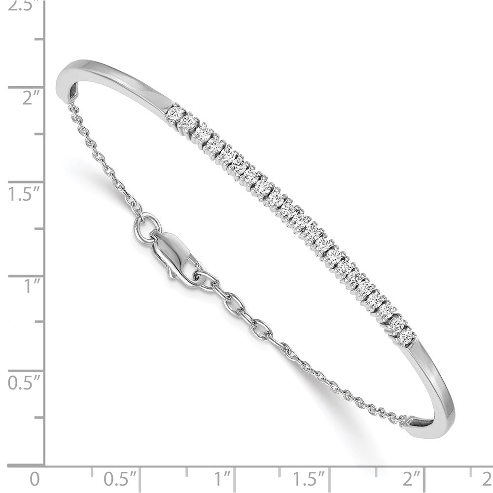 14K Weißgold 3/4 Ct. Im Labor Gezüchtet Diamant Vs/si+ G+ Armreif Armband