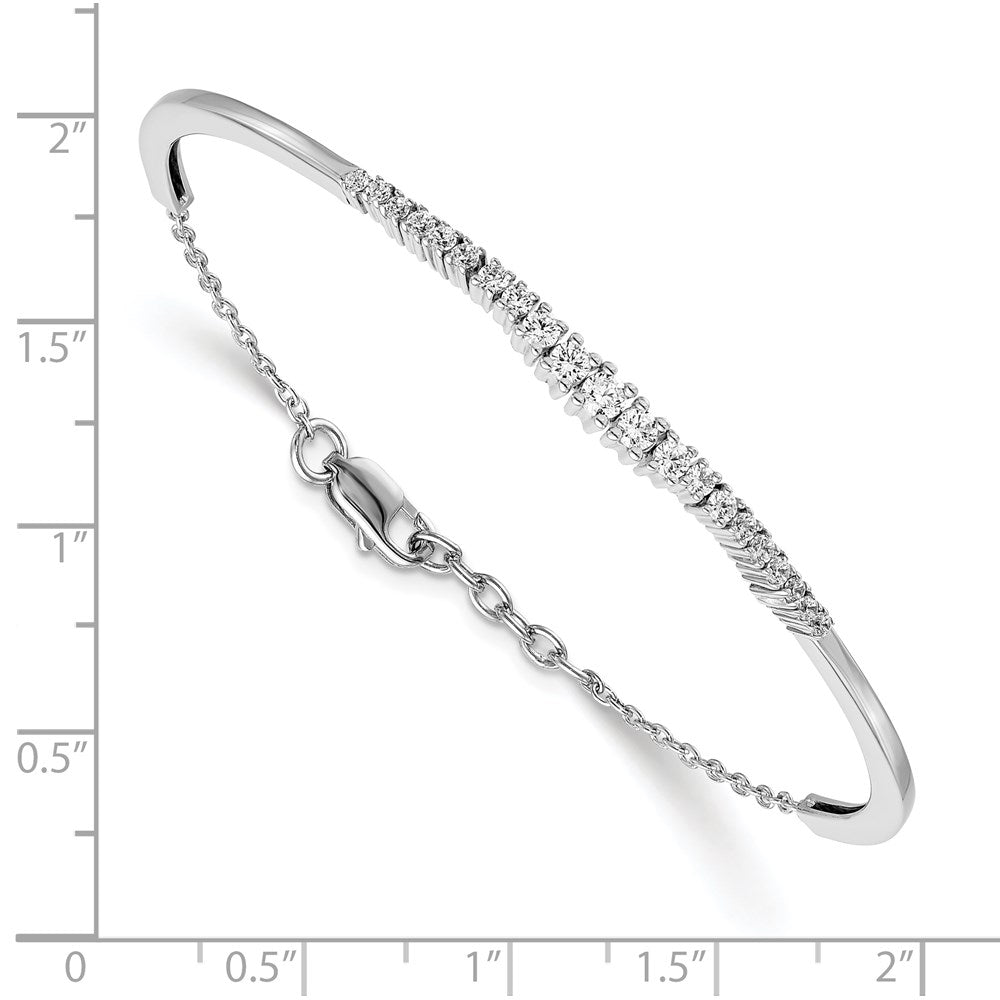 14K Gelbgold Armreif mit graduierten natürlichen Diamanten