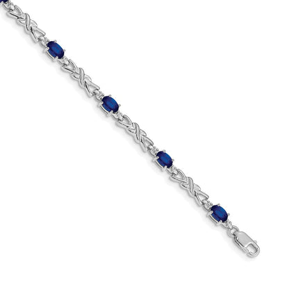 14K Gelbgold Armband mit natürlichen Saphiren und Diamanten