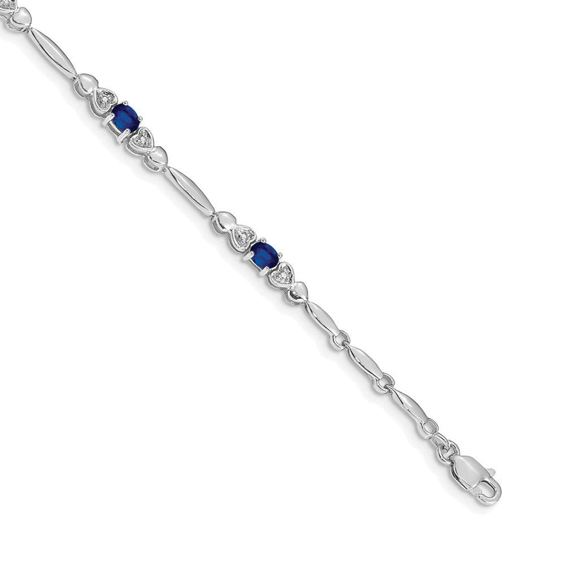 14K Gelbgold Armband mit natürlichen Saphiren und Diamanten
