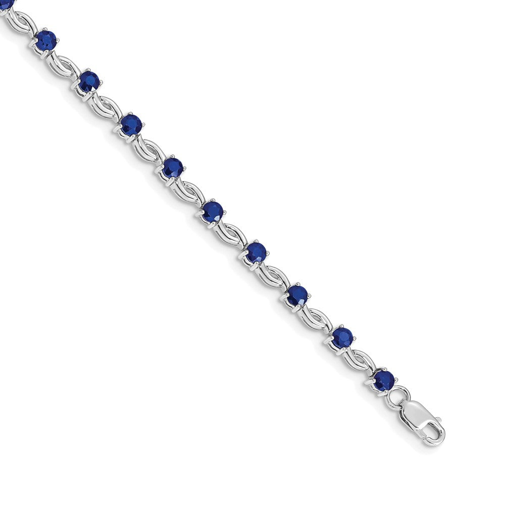 14K Gelbgold-Armband mit Saphir