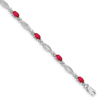 14K Gelbgold Armband mit natürlichen Rubinen und Diamanten