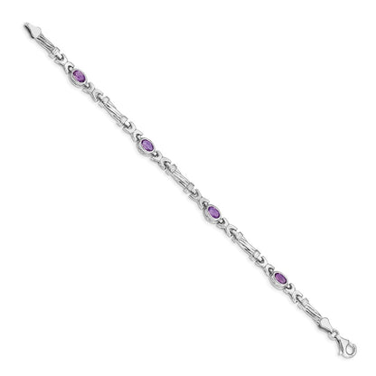 14K Gelbgold Armband mit Amethyst