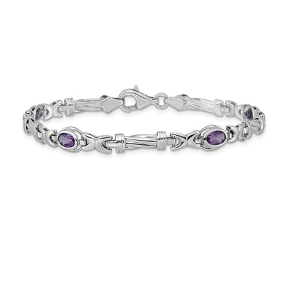 14K Gelbgold Armband mit Amethyst