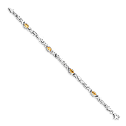 14K Gelbgold Citrin-Armband