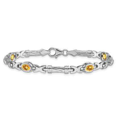 14K Gelbgold Citrin-Armband