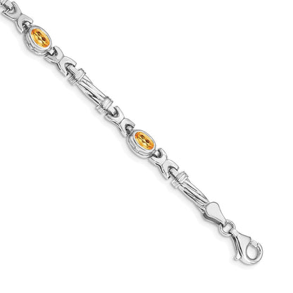 14K Gelbgold Citrin-Armband