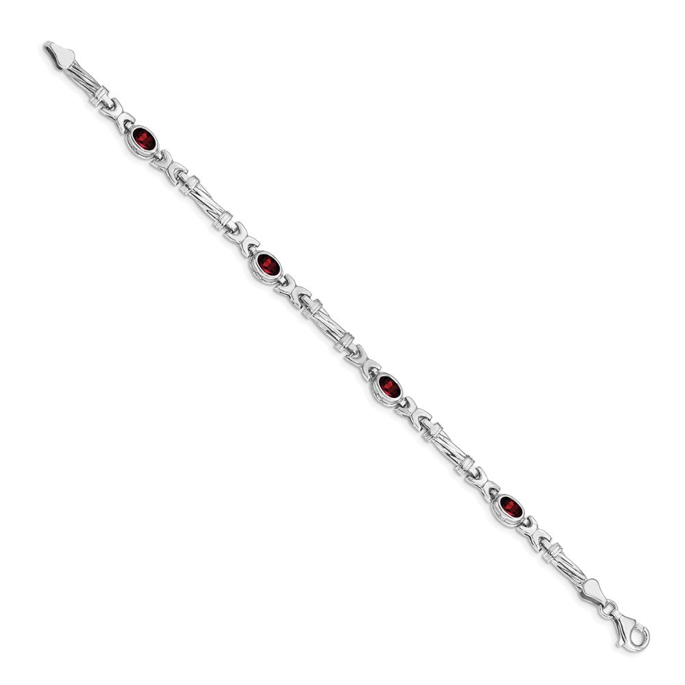 14K Gelbgold Armband mit Granat