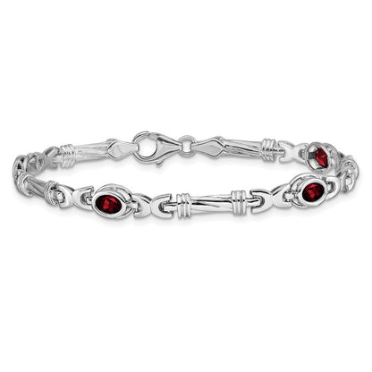14K Gelbgold Armband mit Granat