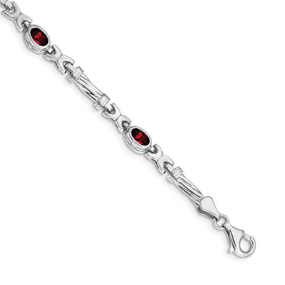 14K Gelbgold Armband mit Granat