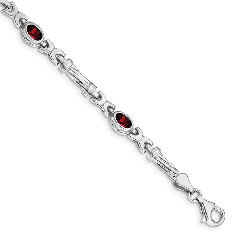 14K Gelbgold Armband mit Granat