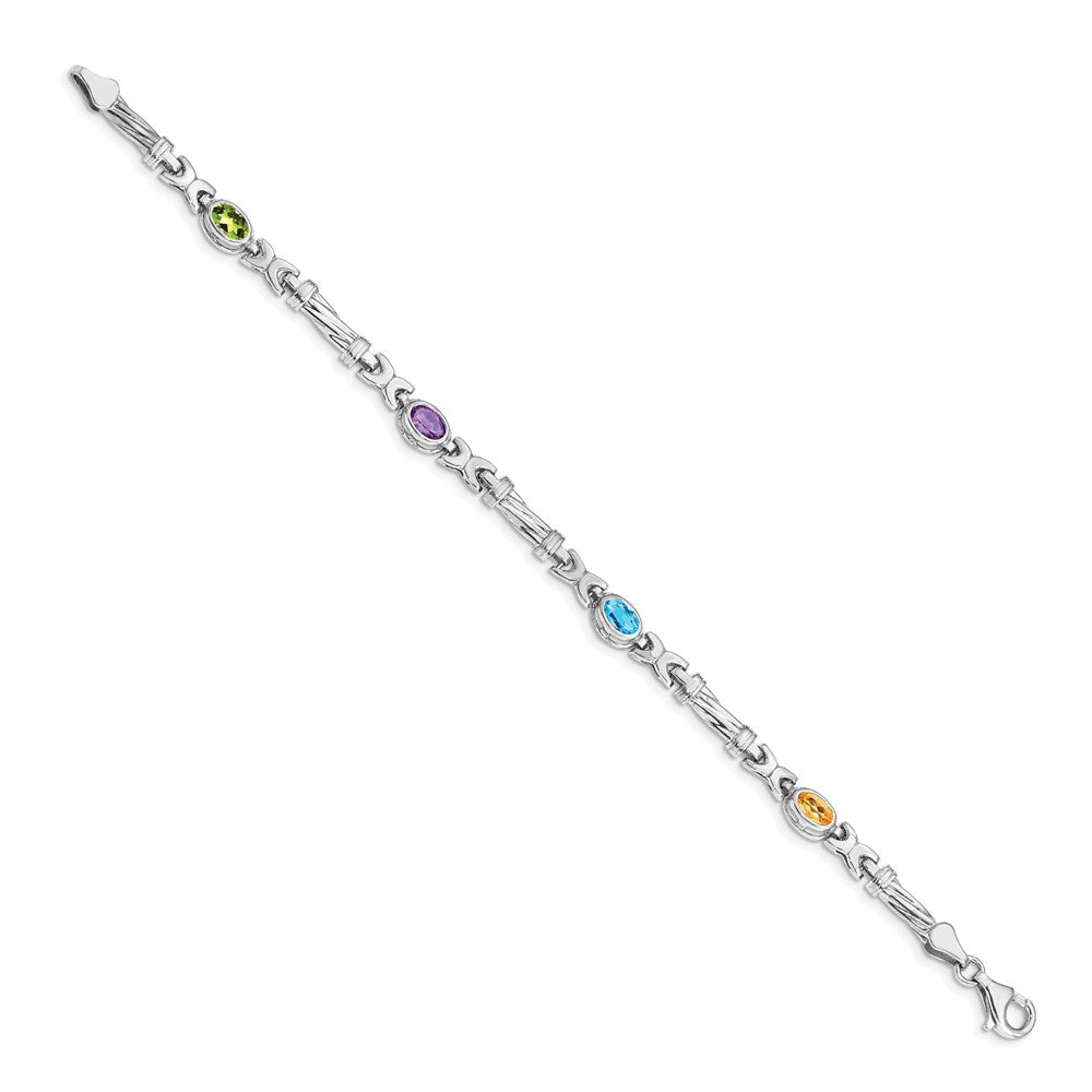 14K Gelbgold Armband mit Edelsteinen