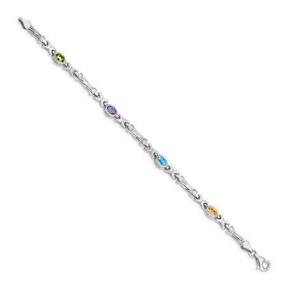 14K Gelbgold Armband mit Edelsteinen