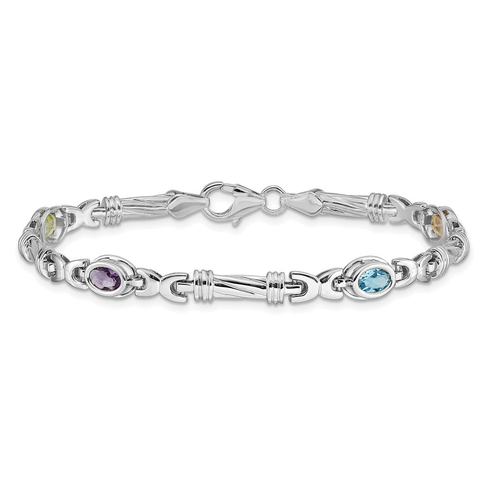 14K Gelbgold Armband mit Edelsteinen
