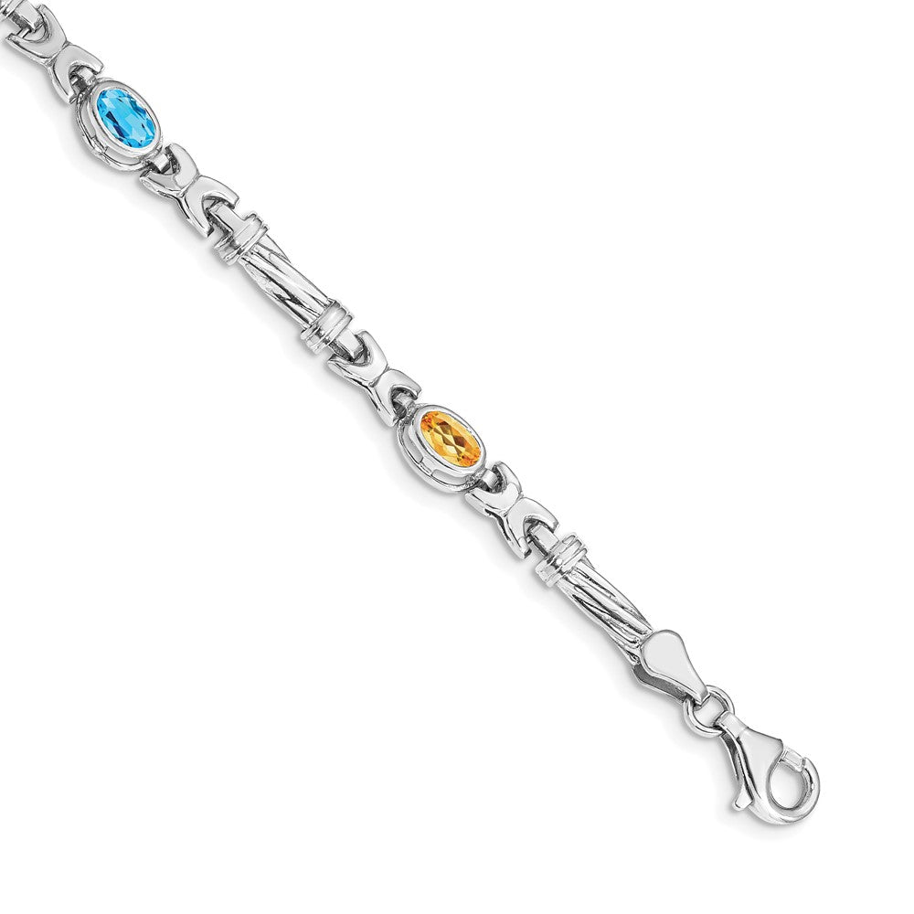 14K Gelbgold Armband mit Edelsteinen