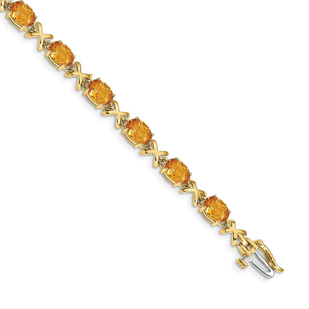 14K Gelbgold Armband mit Citrin