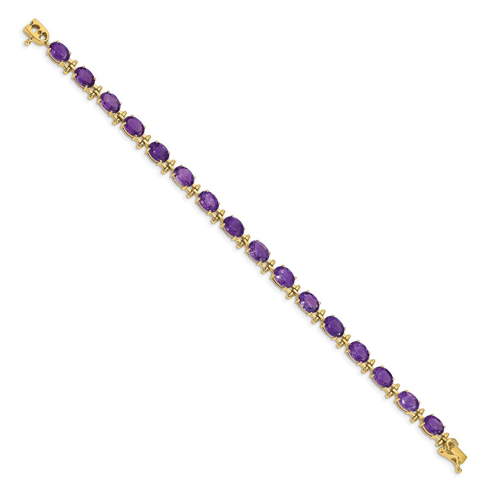 14K Gelbgold Armband mit Amethyst