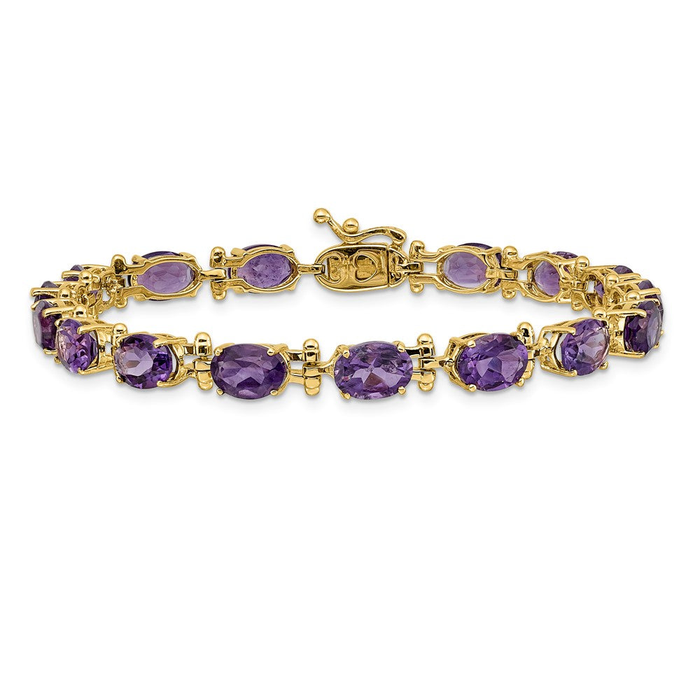 14K Gelbgold Armband mit Amethyst
