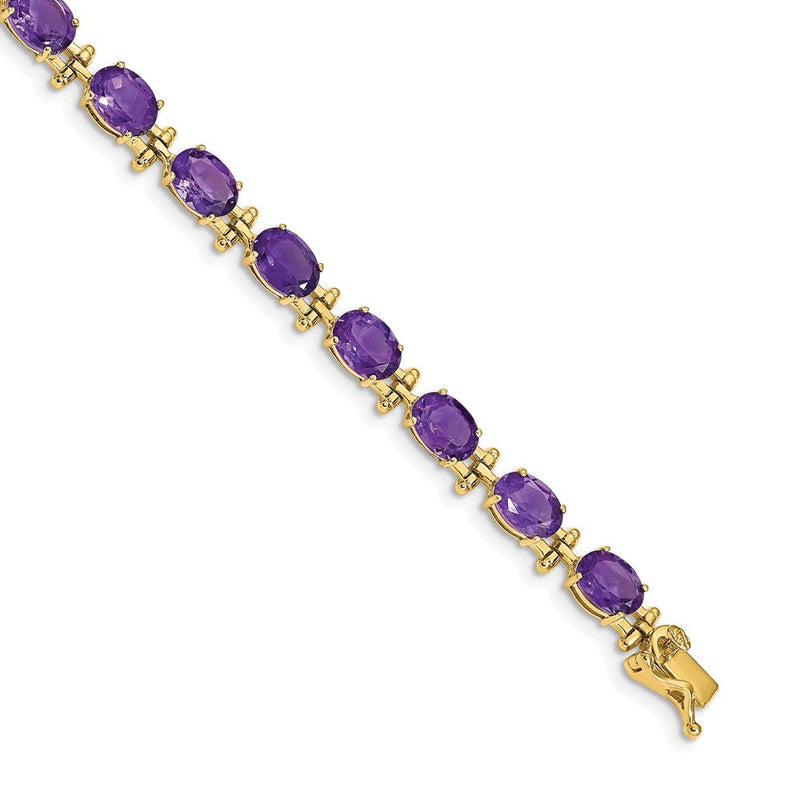 14K Gelbgold Armband mit Amethyst