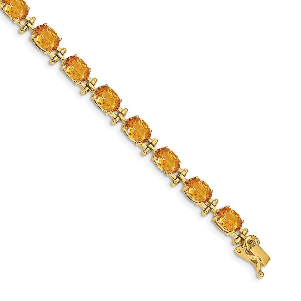 14K Gelbgold Citrin-Armband