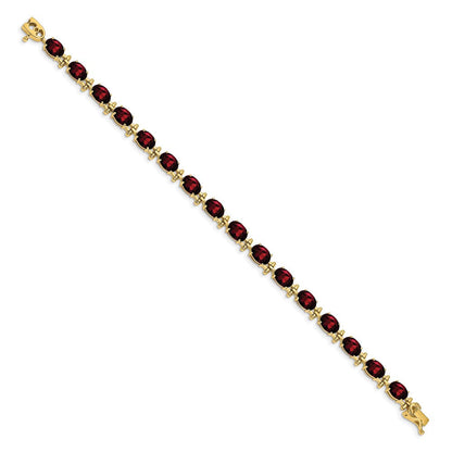 14K Gelbgold Armband mit Granat