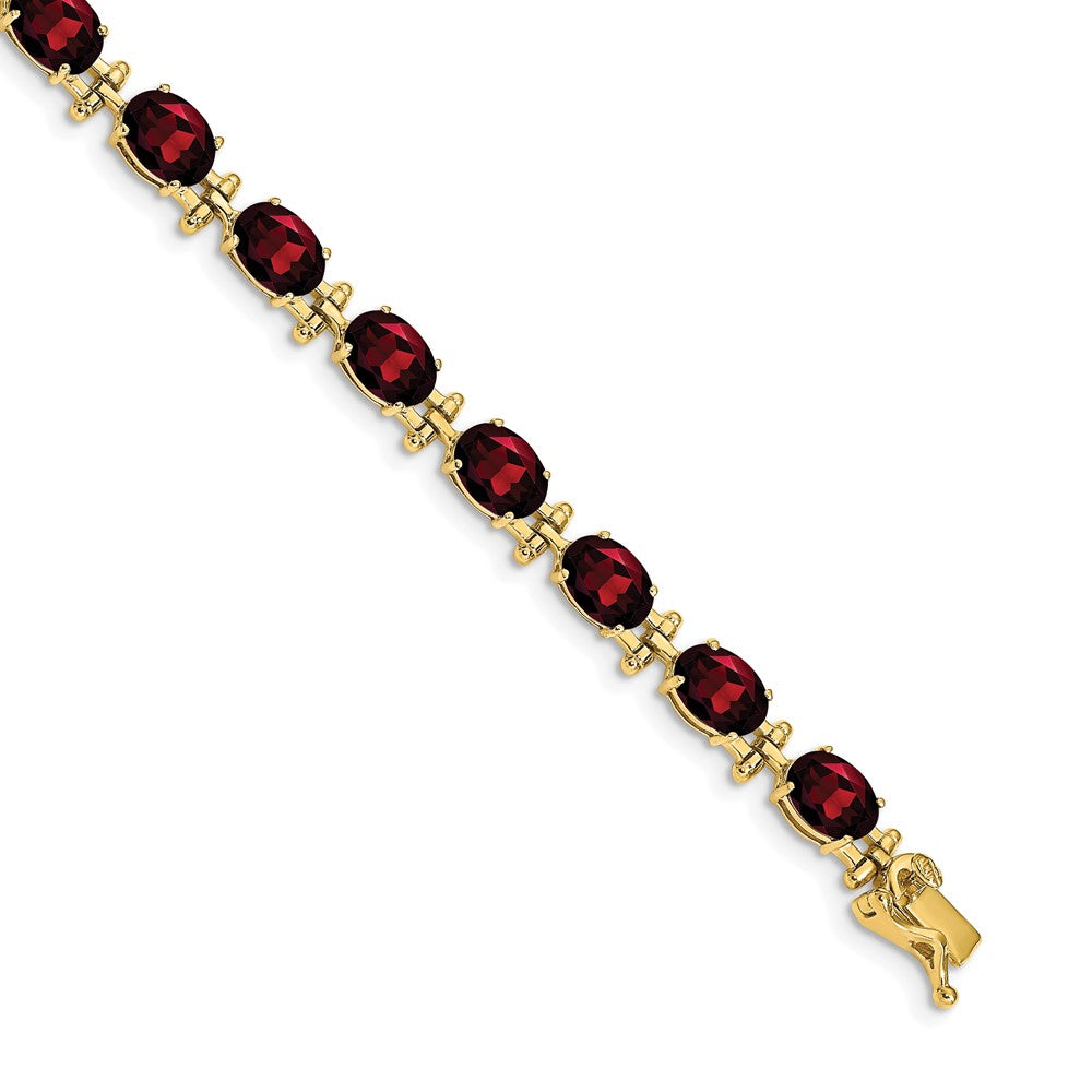 14K Gelbgold Armband mit Granat