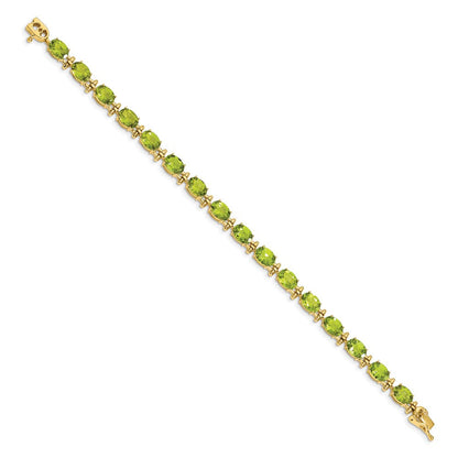 14K Gelbgold Peridot-Armband
