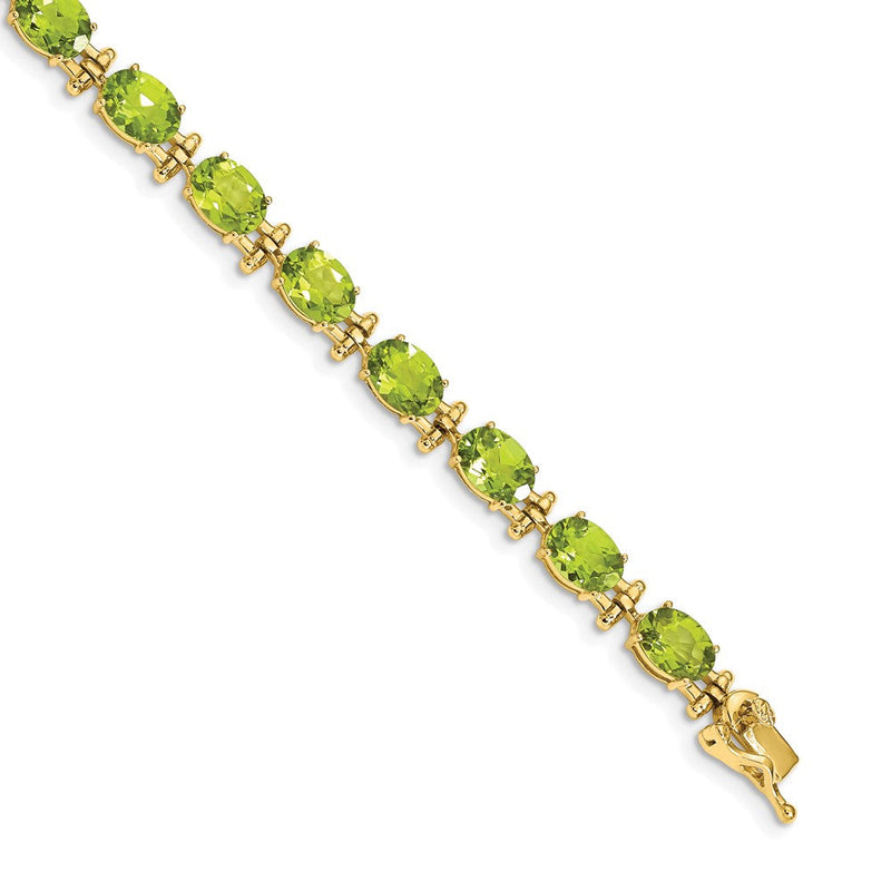 14K Gelbgold Peridot-Armband