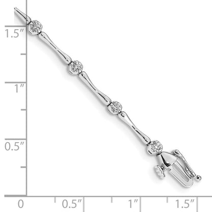 14K Gelbgold Armband mit natürlichen Diamanten, 0,04 ct. Gesamtgewicht