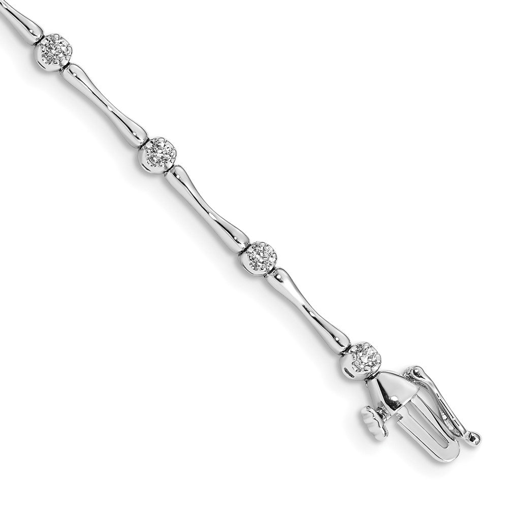 14K Gelbgold Armband mit natürlichen Diamanten, 0,04 ct. Gesamtgewicht