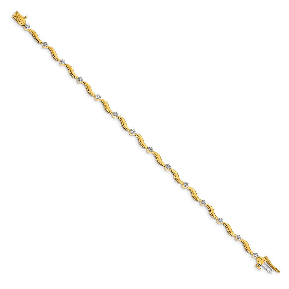 14K Gelbgold Armband mit natürlichem Diamant