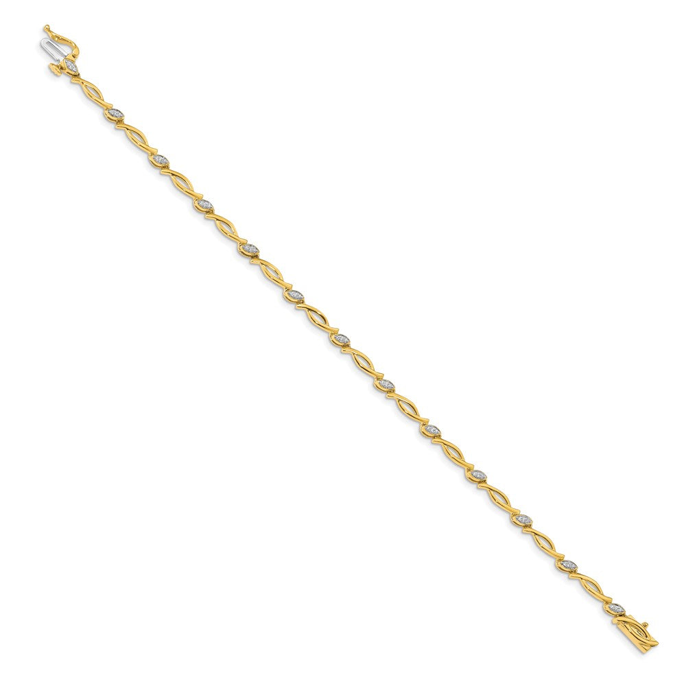 10K Gelbgold Diamant Armband