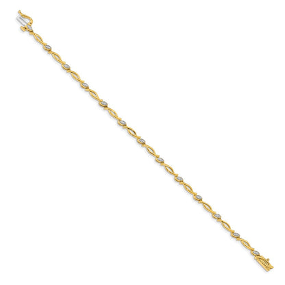 10K Gelbgold Diamant Armband