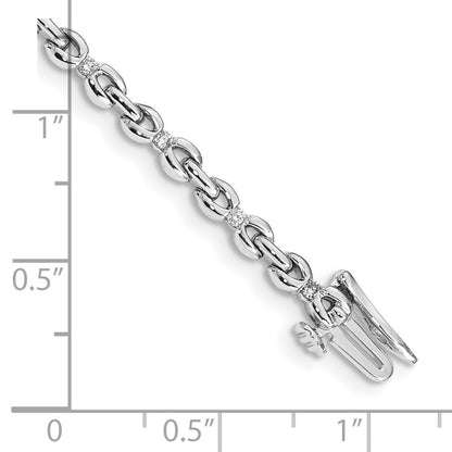 14K Gelbgold Armband mit natürlichen Diamanten