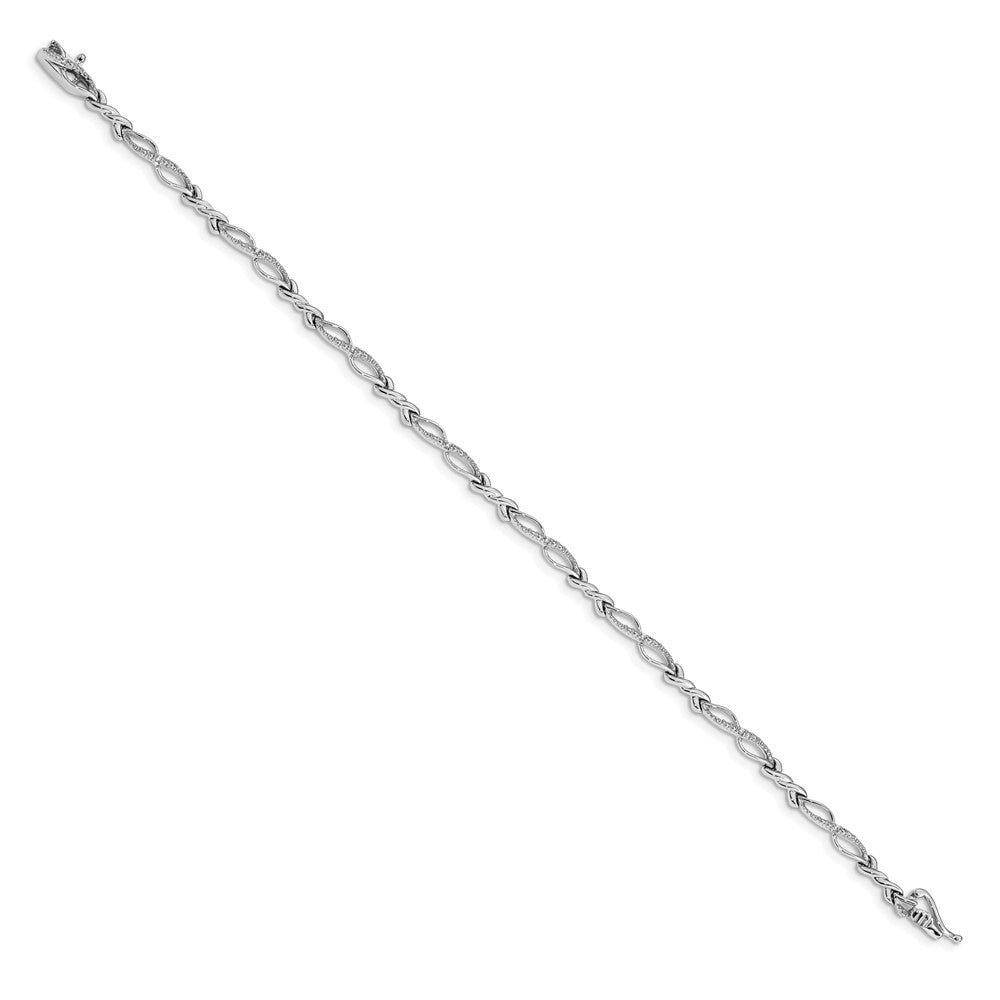 10K Weißgold Diamant Armband