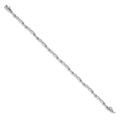 10K Weißgold Diamant Armband