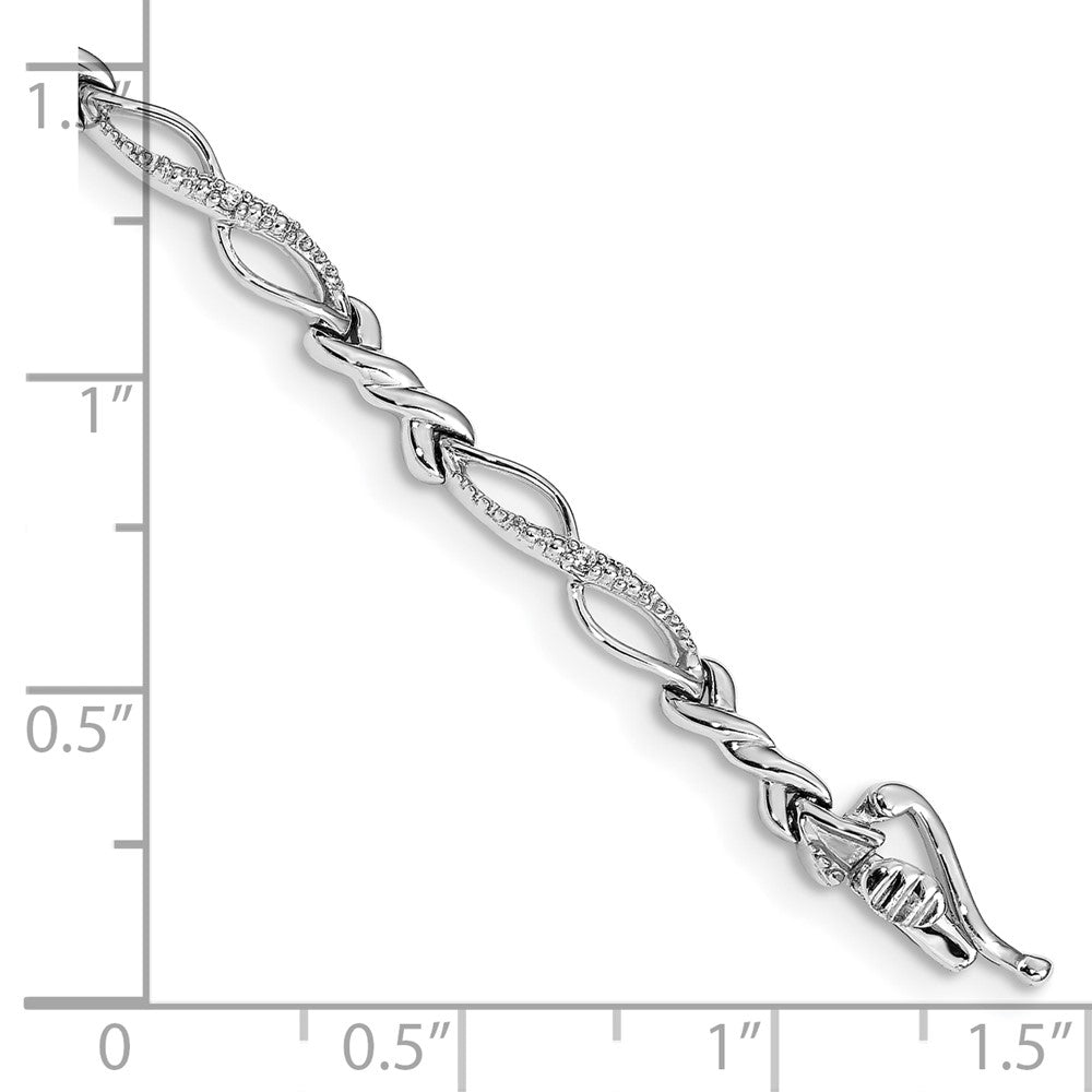 10K Weißgold Diamant Armband