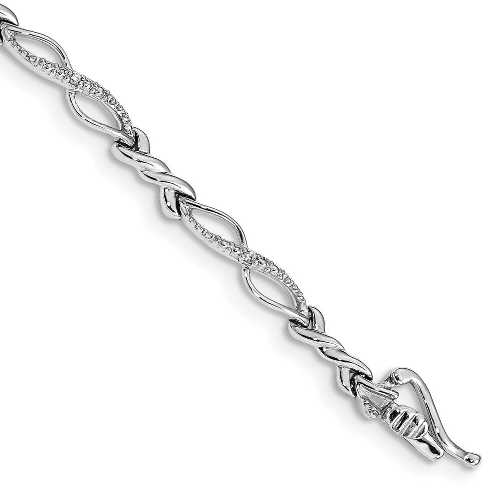 10K Weißgold Diamant Armband