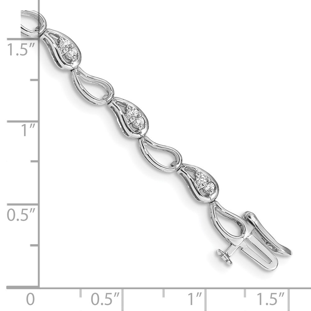 14K Gelbgold Armband mit natürlichen Diamanten, 0,02 ct. Gesamtgewicht