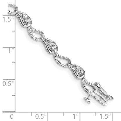 14K Gelbgold Armband mit natürlichen Diamanten, 0,02 ct. Gesamtgewicht