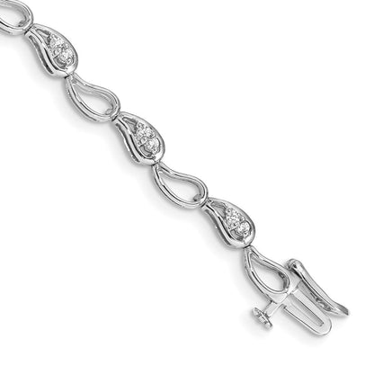14K Gelbgold Armband mit natürlichen Diamanten, 0,02 ct. Gesamtgewicht