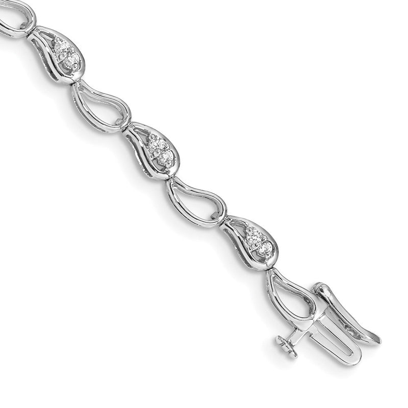 14K Gelbgold Armband mit natürlichen Diamanten, 0,02 ct. Gesamtgewicht