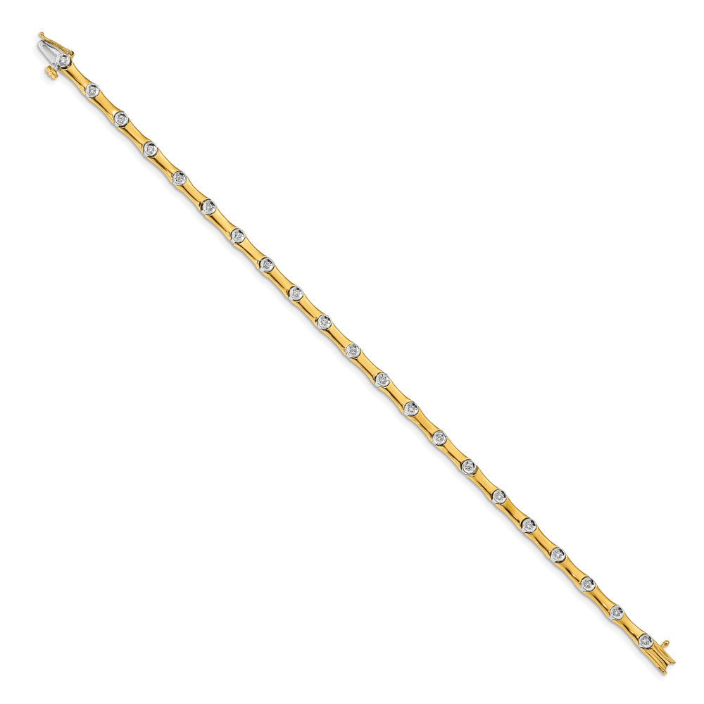14K Gelbgold Armband mit natürlichen Diamanten