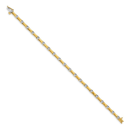 14K Gelbgold Armband mit natürlichen Diamanten