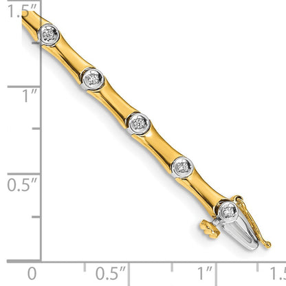 14K Gelbgold Armband mit natürlichen Diamanten